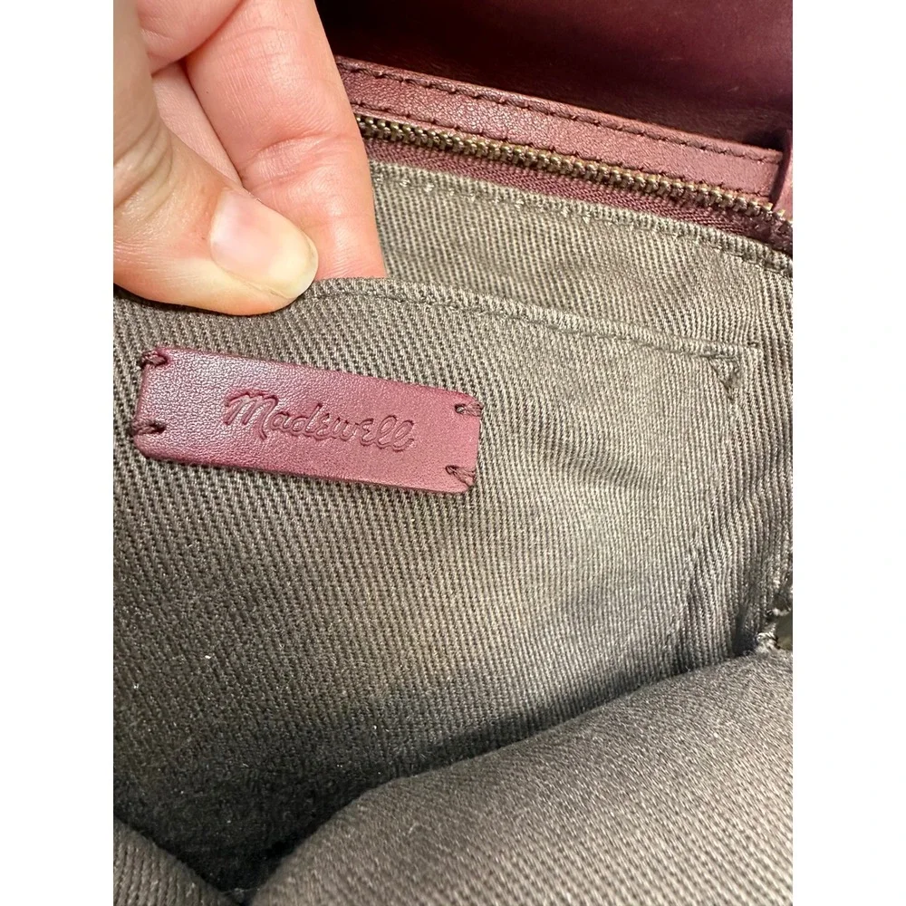 Madewell The Morgan E0328 Leather Crossbody Burgundy